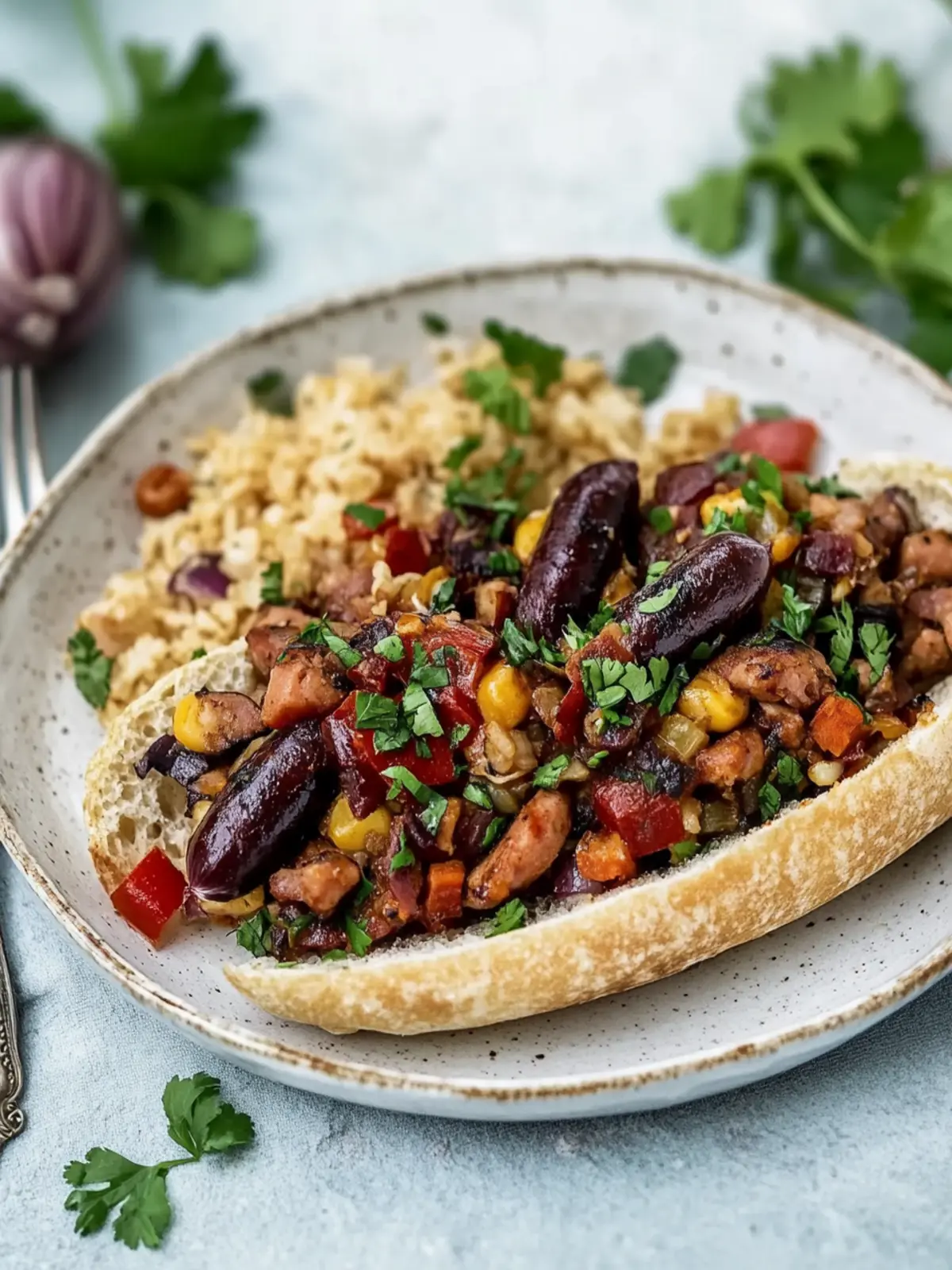 Herzhafte schwarze Bohnen und Reis mit Wurst: Ein Geschmackserlebnis 4 Herzhafte schwarze Bohnen und Reis mit Wurst
