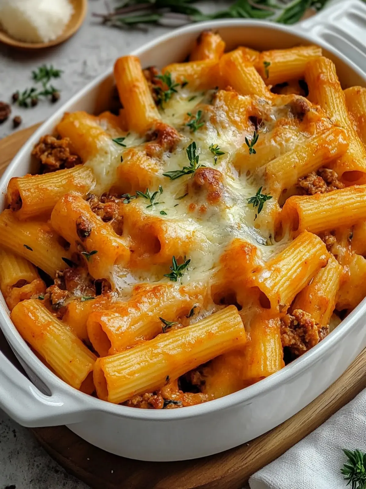 Genuss pur: Rigatoni al Forno mit Kürbis und herzhaftem Fleisch 4 Rigatoni al Forno mit Kürbis