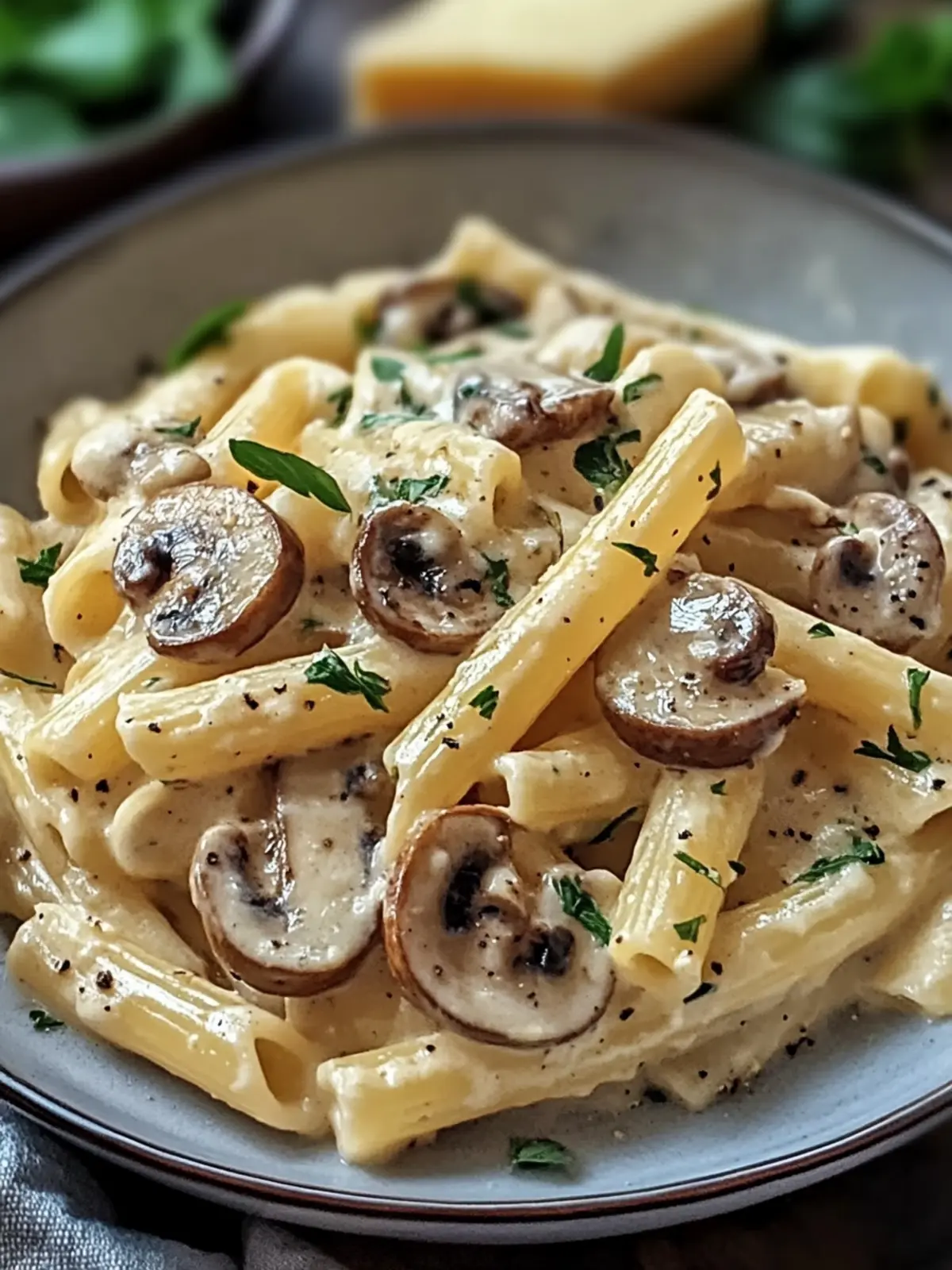 Cremige toskanische Pilz-Pasta-Pfanne für schnelle Genussmomente 2 Cremige toskanische Pilz-Pasta-Pfanne
