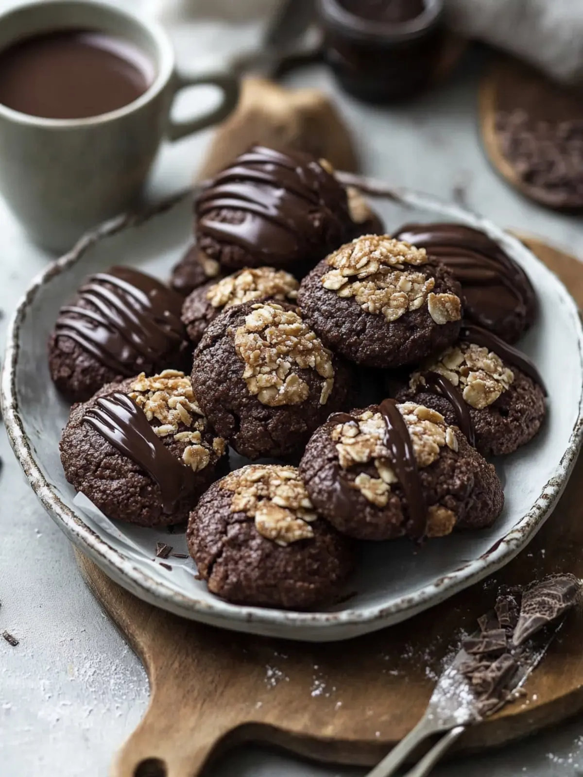 Schokoladenkekse mit Kokosnuss – gesund und unwiderstehlich lecker 3 Schokoladenkekse mit Kokosnuss