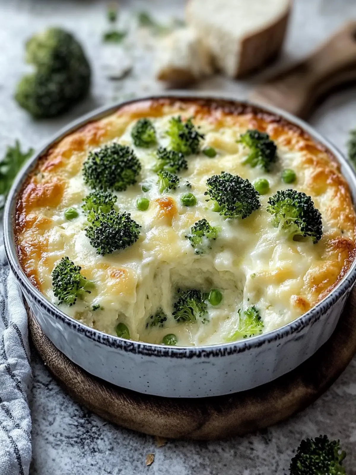 Cremiger Käse-Hühnchen-Brokkoli-Reis-Auflauf für die Familie 2 Cremiger Käse-Hühnchen-Brokkoli-Reis-Auflauf