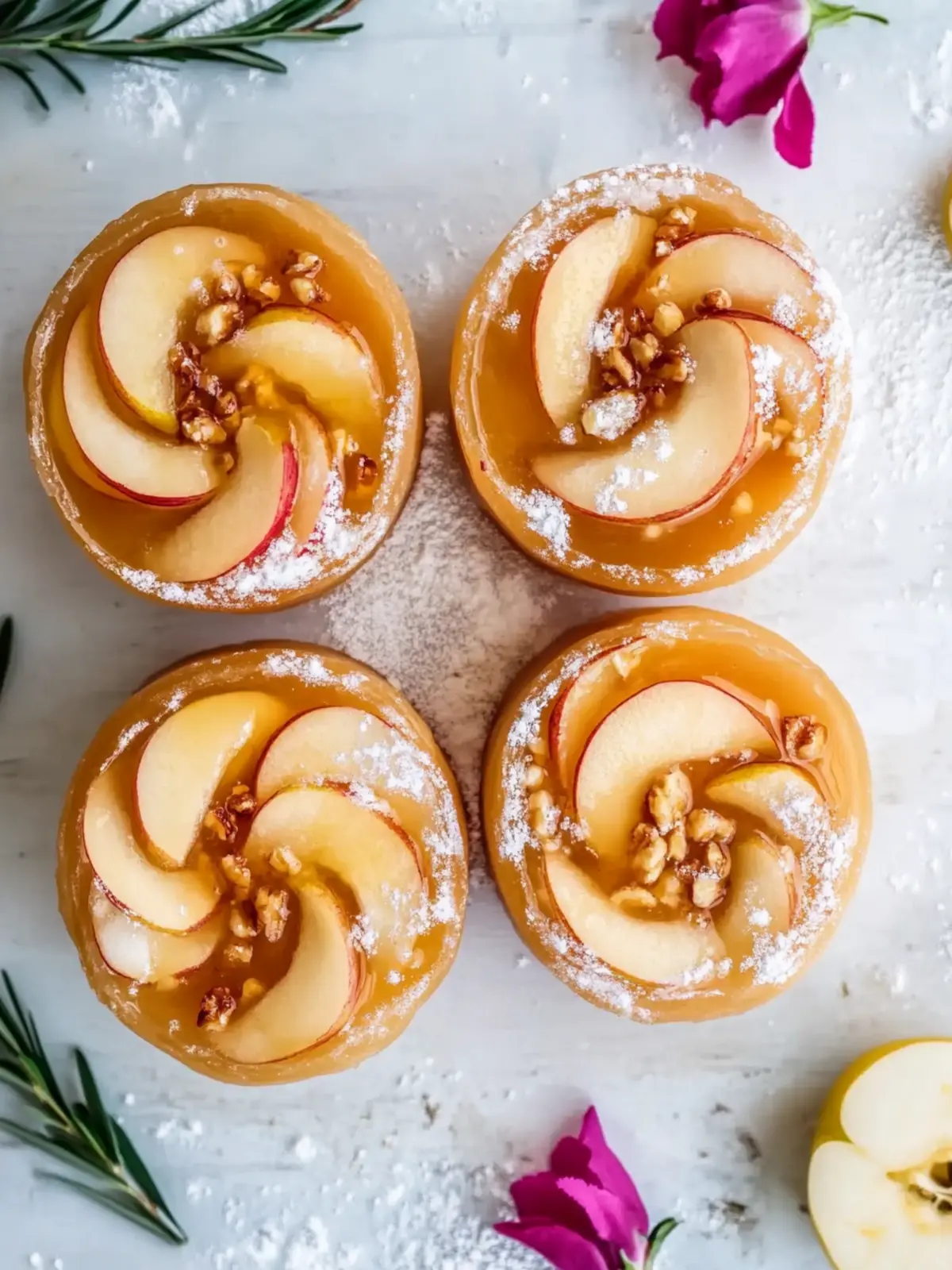 Apfelrosen aus Blätterteig: Einfache Kunstwerke fürs Dessert 3 Apfelrosen aus Blätterteig