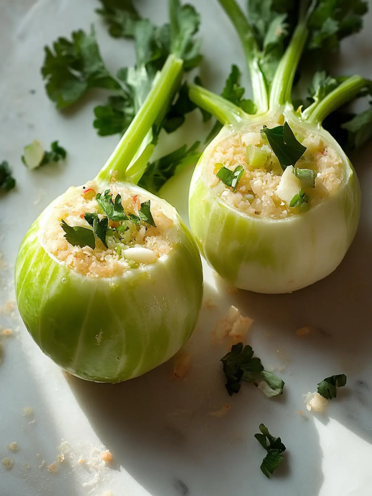 Vegetarisch Gefüllter Kohlrabi: Gesund, Herzhaft und Lecker! 4 Vegetarisch Gefüllter Kohlrabi