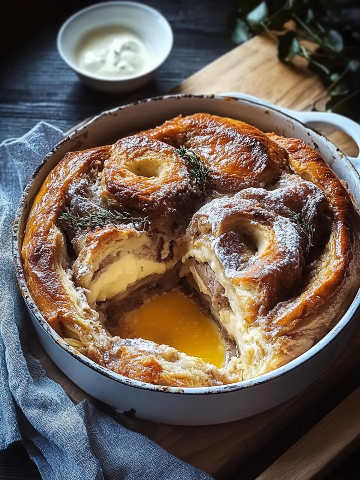 Roulade-Topf aus dem Ofen
