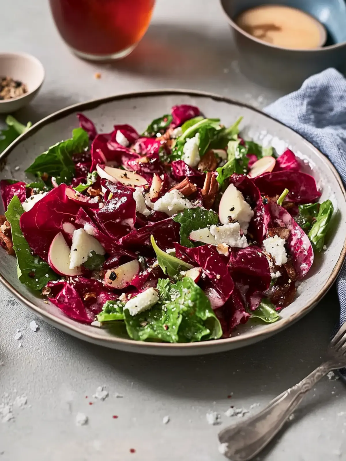 Rote-Bete-Salat mit Radicchio und geröstetem Buchweizen genießen 2 Rote-Bete-Salat mit Radicchio, Radieschen und geröstetem Buchweizen