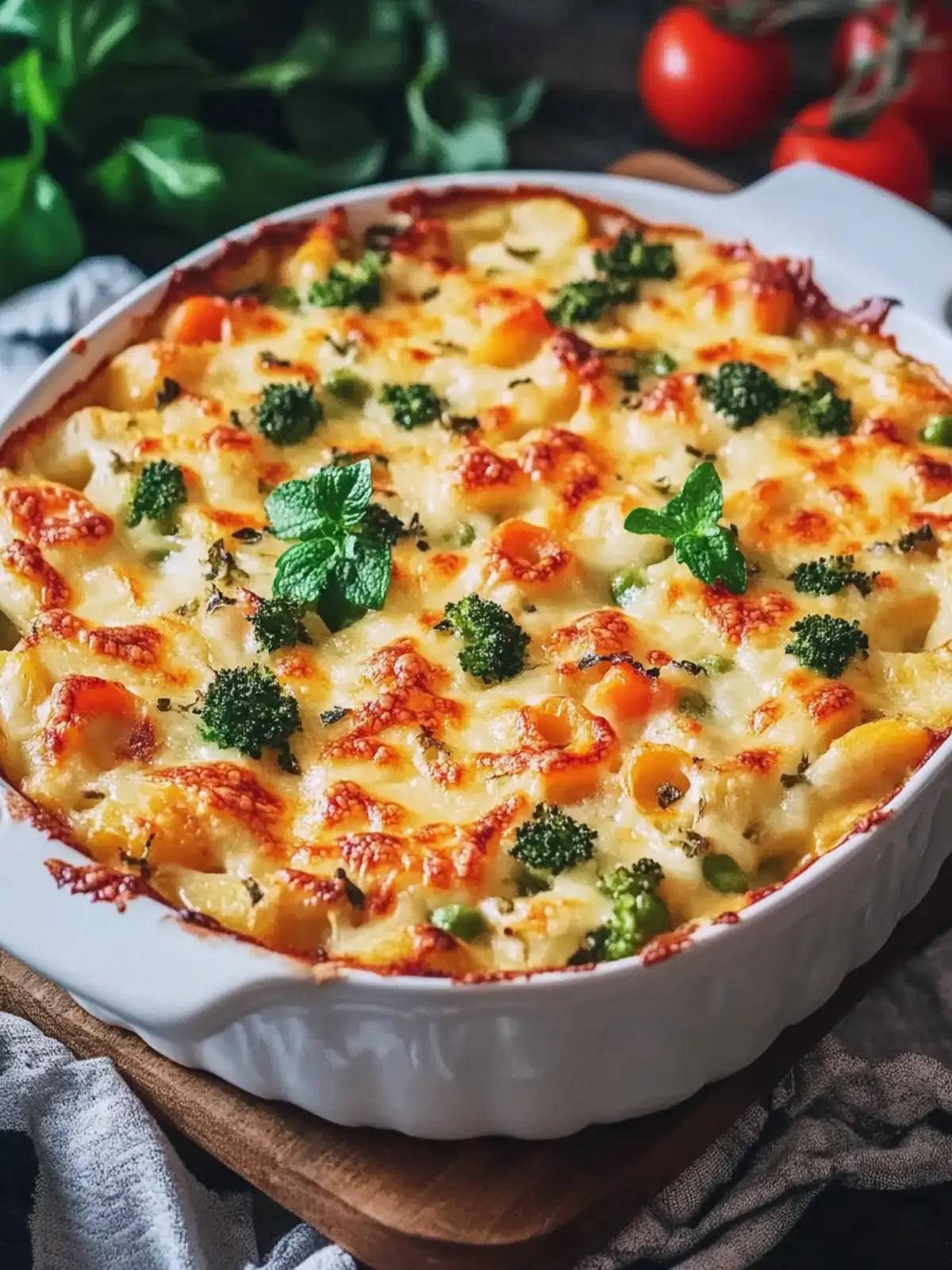 Einfache Gemüseauflauf mit Käse für gemütliche Familientage 3 Simple vegetable casserole with cheese