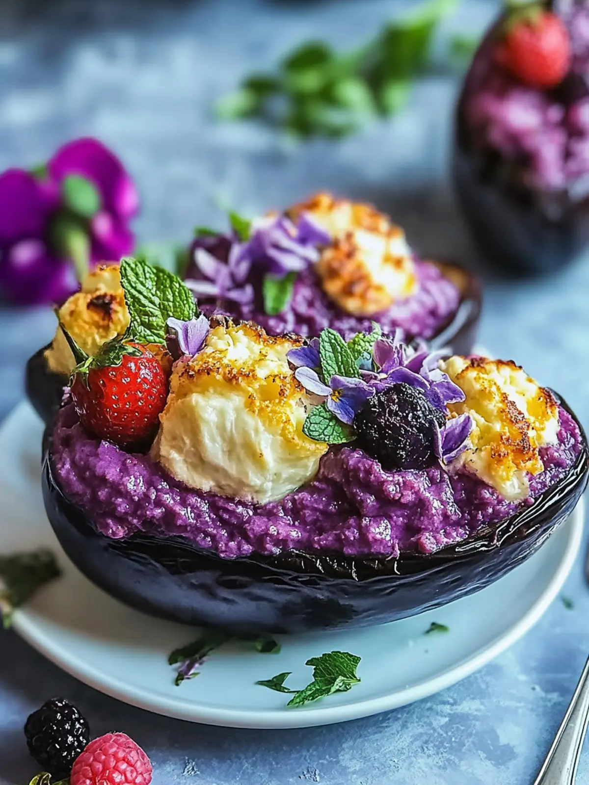 Köstliche gefüllte Auberginen mit Quinoa und Feta genießen 5 Gefüllte Auberginen