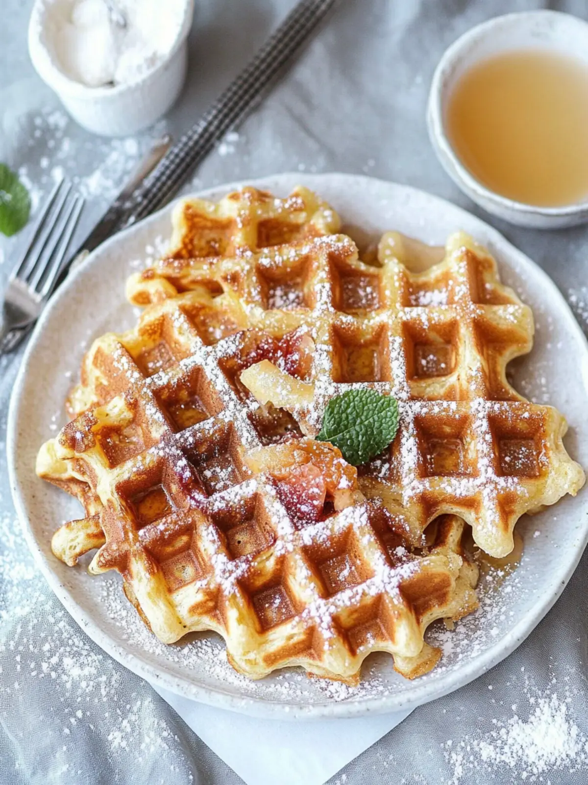 Waffeln mit Apfelmus ohne Zuckerzusatz: Gesund und Lecker! 4 Waffeln mit Apfelmus ohne Zuckerzusatz