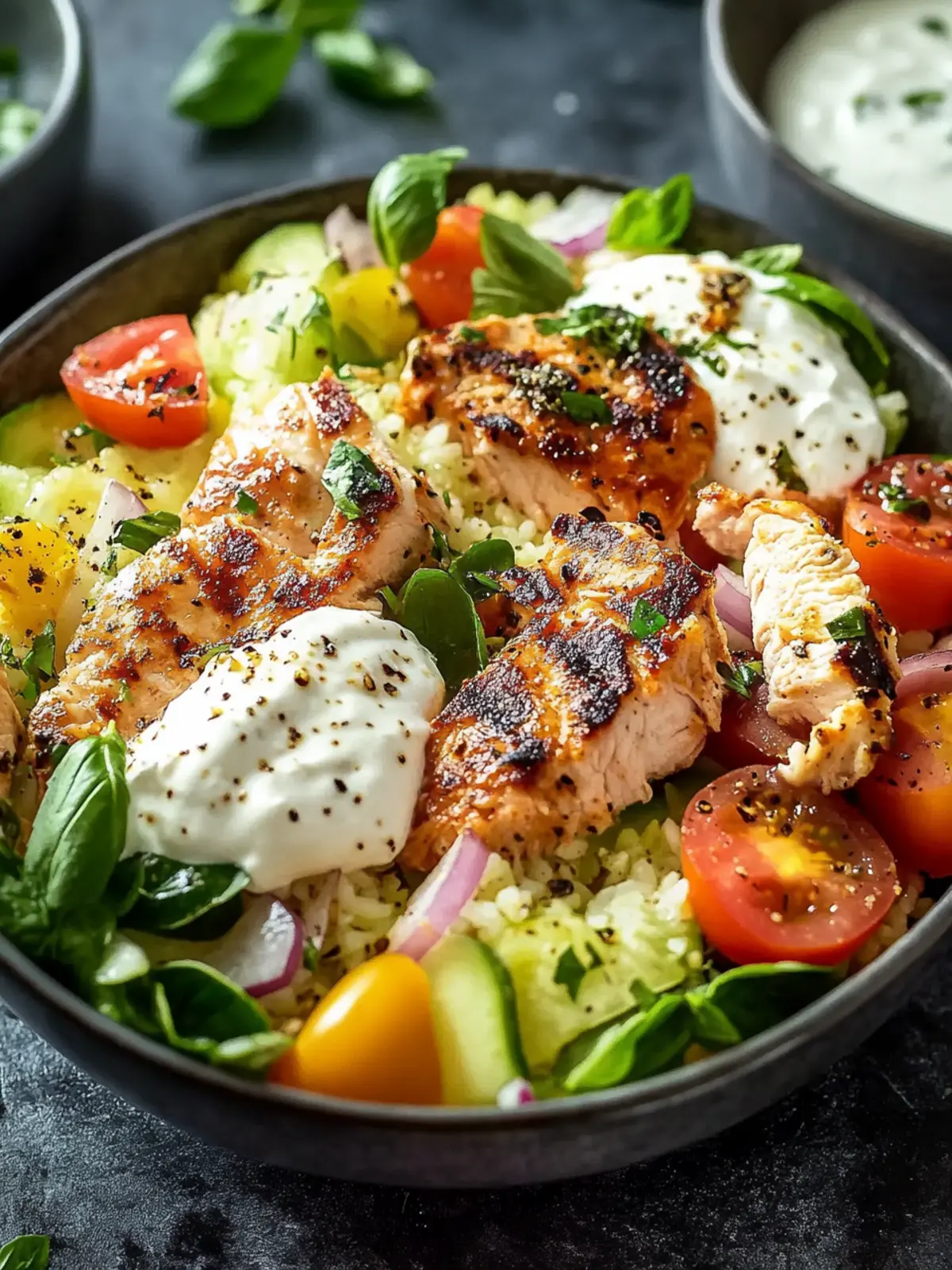 Hohe Protein Mediterrane Hähnchen Reis Schalen – Power für den Tag 3 Hohe Protein Mediterrane Hähnchen Reis Schalen