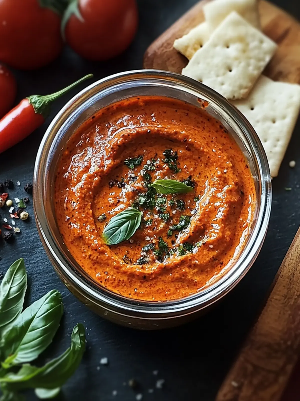 Cremiger gerösteter Paprika-Dip für unvergessliche Snacks 2 Cremiger gerösteter Paprika-Dip