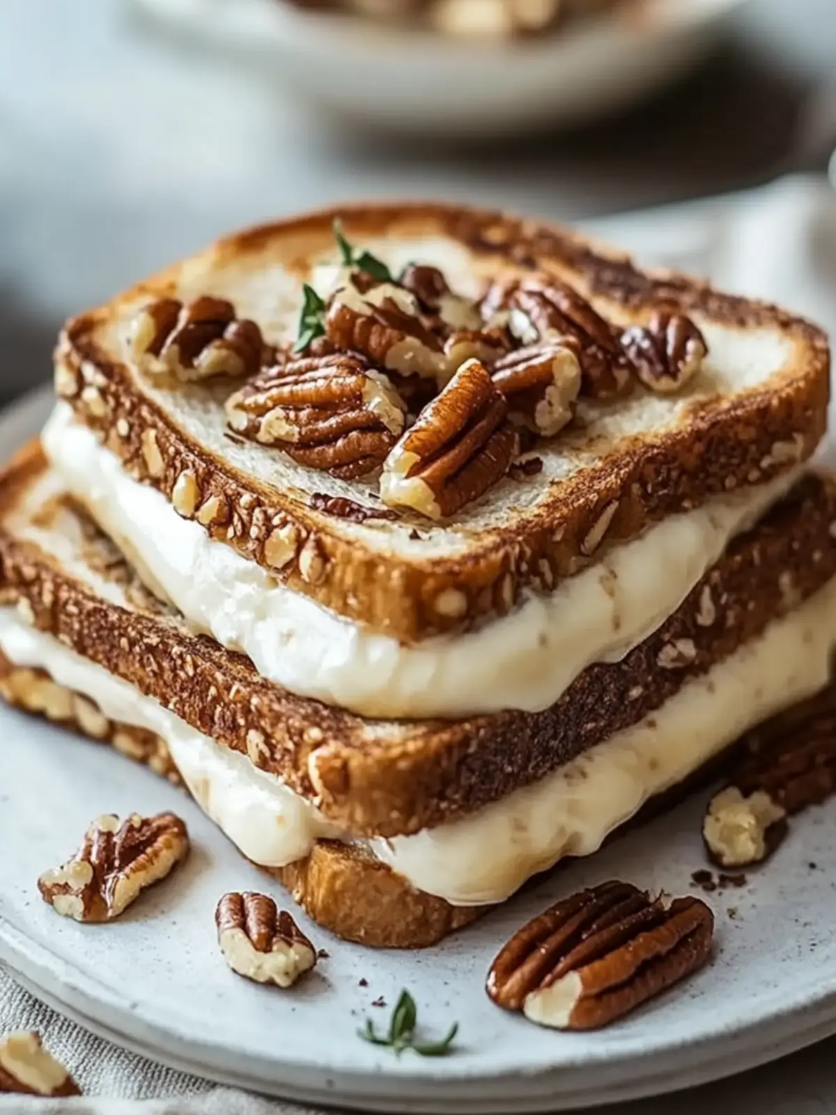 Ahorn-Pekannuss-Frischkäsekrapfen auf fluffigem Toast 3 Ahorn-Pekannuss-Frischkäsekrapfen mit französischem Toast