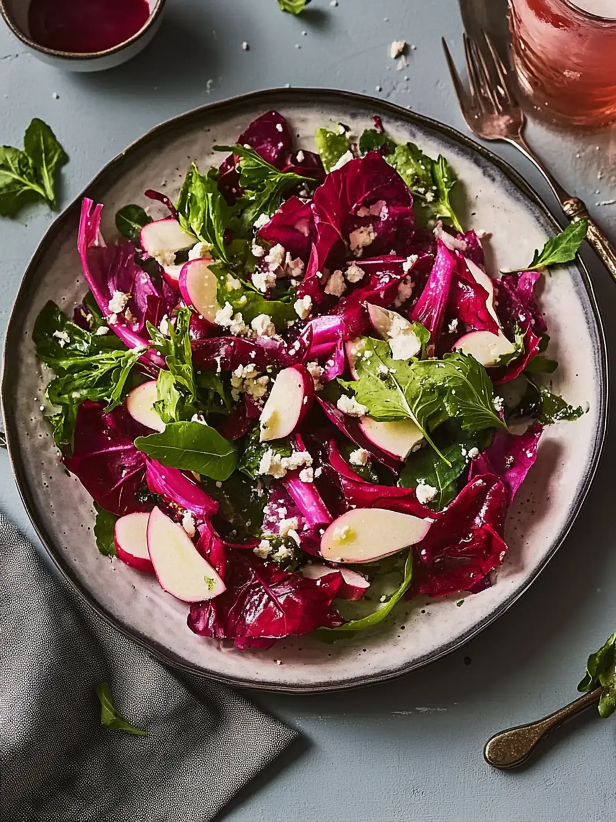 Rote-Bete-Salat mit Radicchio und geröstetem Buchweizen genießen 3 Rote-Bete-Salat mit Radicchio, Radieschen und geröstetem Buchweizen