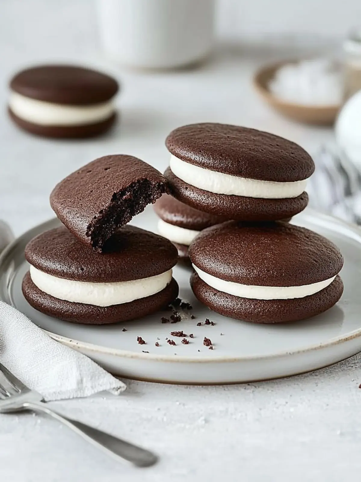 Wer kann diesen köstlichen Whoopie Pies mit Vanillefüllung widerstehen? 5 Whoopie Pies