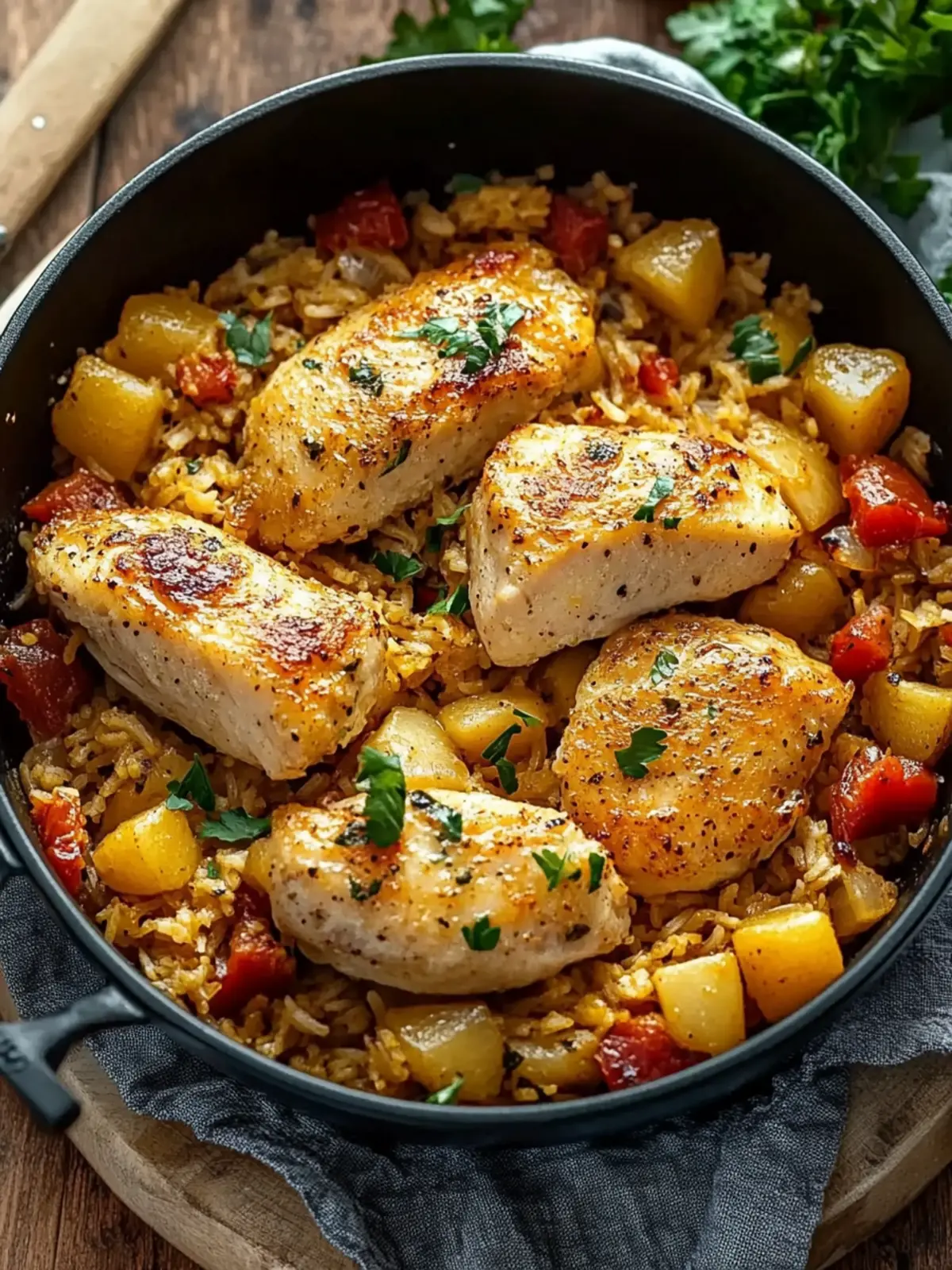 Ein-Topf Hähnchen und Reis: Das perfekte Familiencomfort-Essen 2 Ein-Topf Hähnchen und Reis