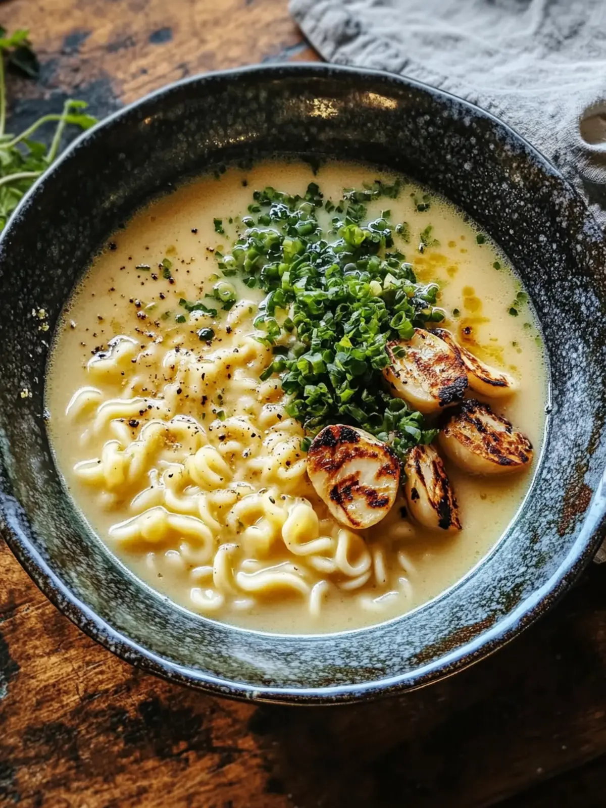 Wärme deinen Abend mit Ingwer Knoblauch Hühnernudelsuppe 2 Ingwer Knoblauch Hühnernudelsuppe