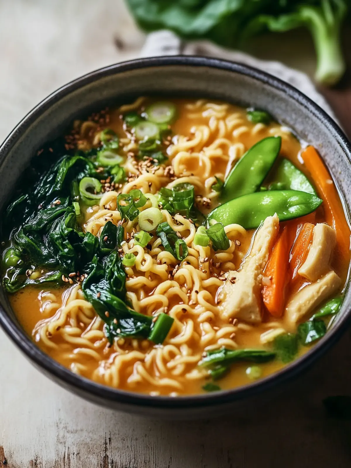 Genieß deine vegane Miso Erdnuss Ramen mit frischem Gemüse 3 Vegane Miso Erdnuss Ramen mit Gemüse