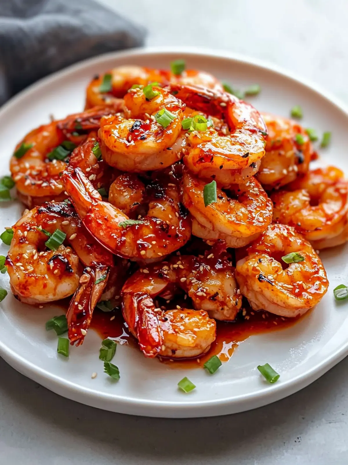 Scharfe Sriracha Airfryer Garnelen