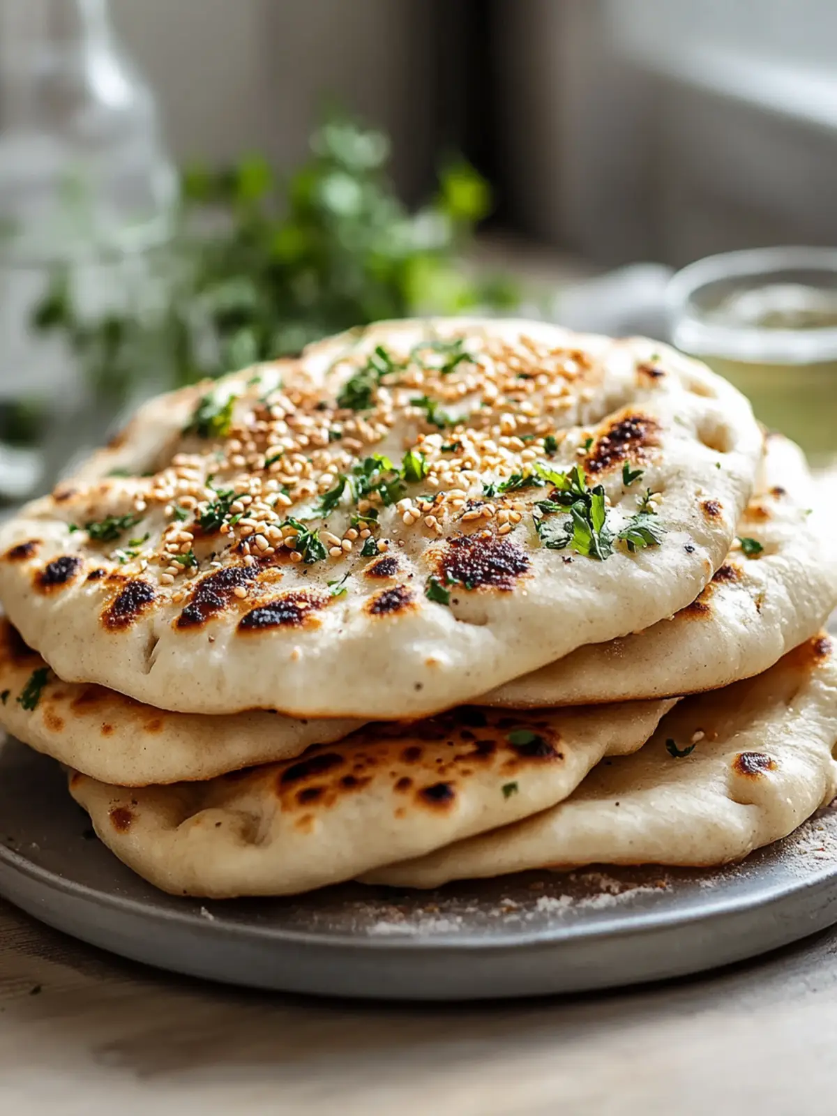 Vollkorn Naan Brot mit Sesam – Gesund, lecker und einfach! 5 Vollkorn Naan Brot mit Sesam