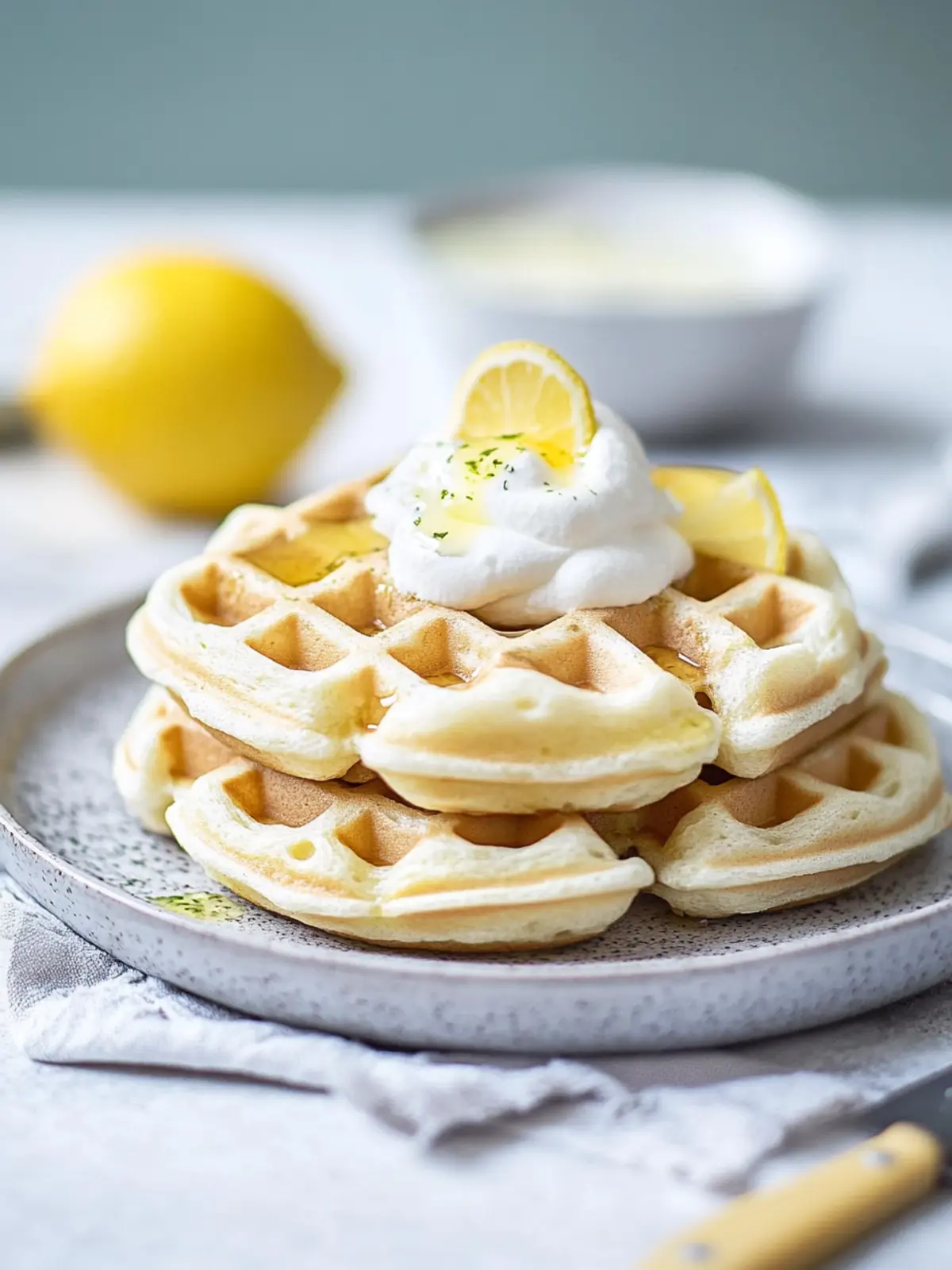 Zitronen-Mohnsamen-Waffeln: Leichte Genussmomente zum Frühstück 2 Zitronen-Mohnsamen-Waffeln