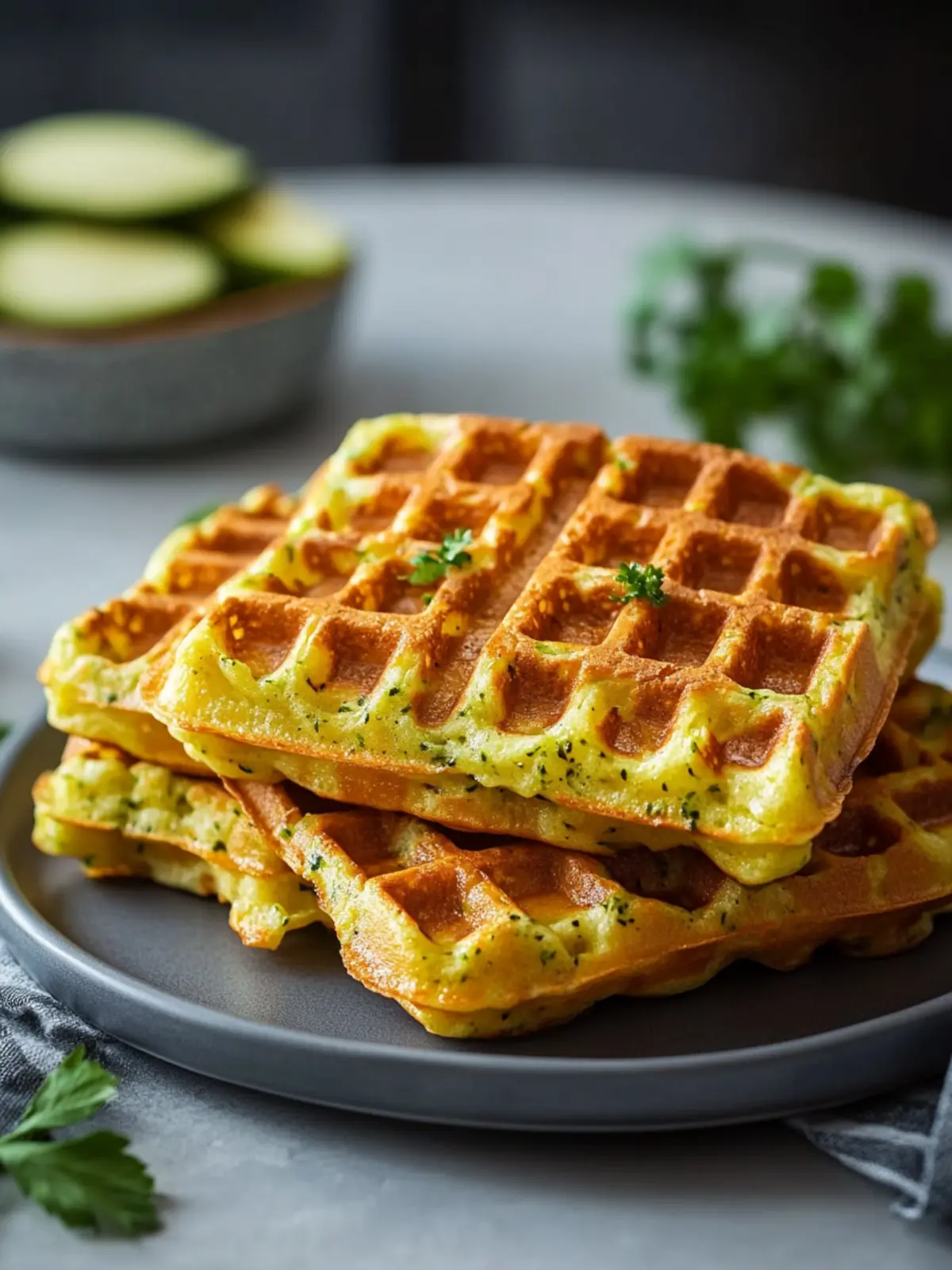 Zucchiniwaffeln mit Cheddar: Lecker, knusprig und gesund 5 Zucchiniwaffeln mit Cheddar