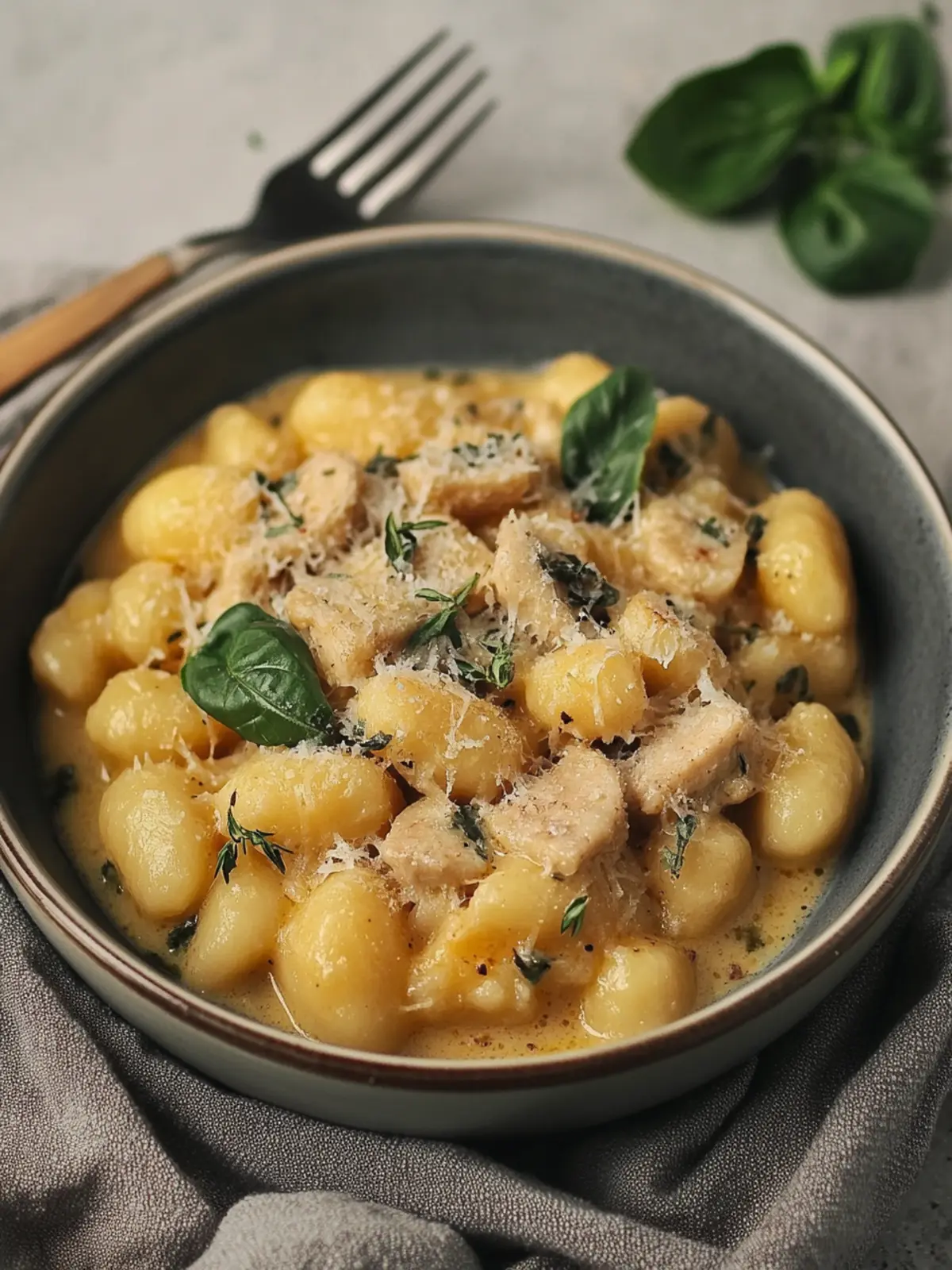 Knoblauch Hähnchen Gnocchi Pfanne