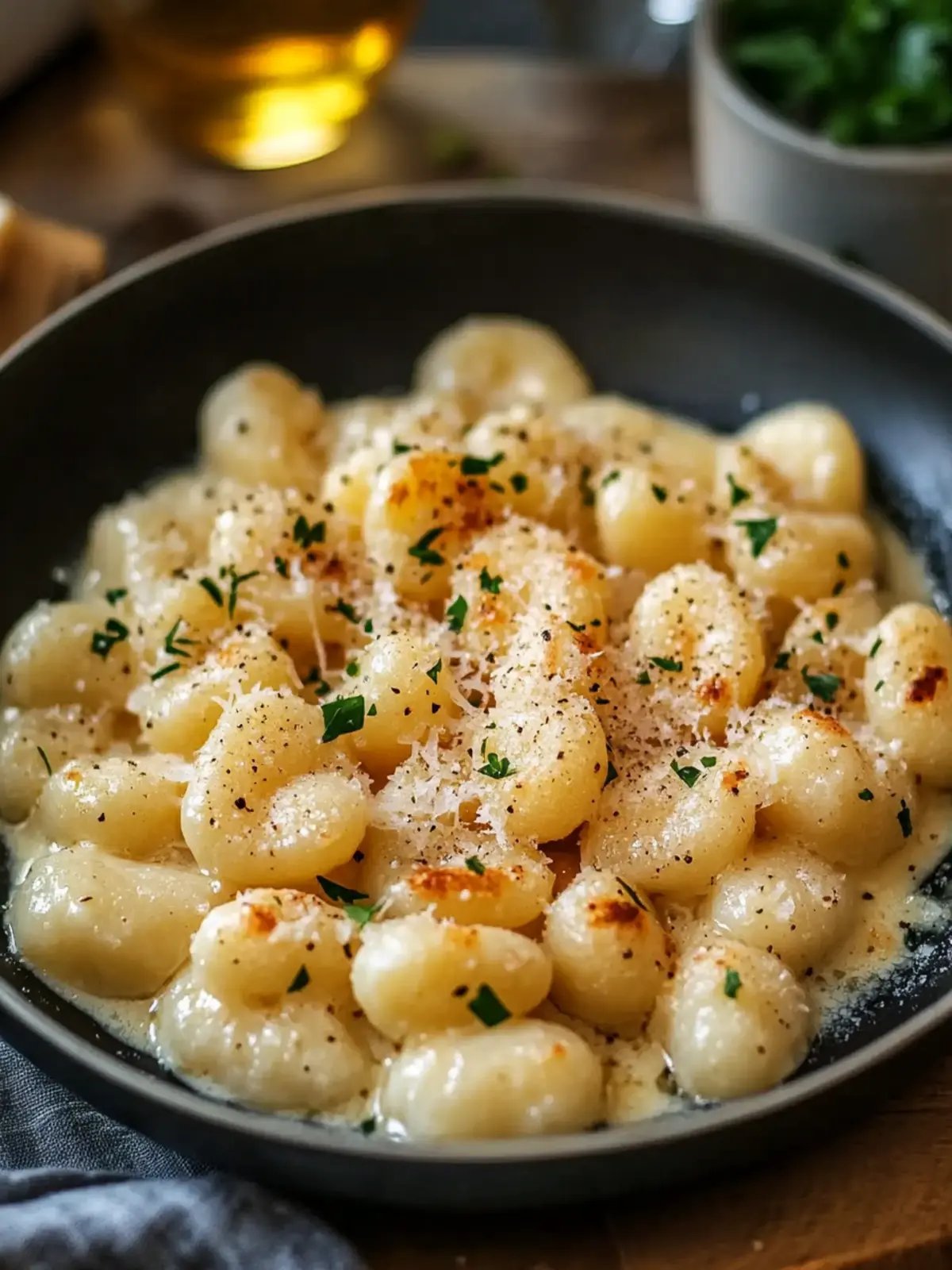 Cremige Garnelen und Gnocchi mit Knoblauch Parmesan Genuss 5 Cremige Garnelen und Gnocchi mit Knoblauch Parmesan