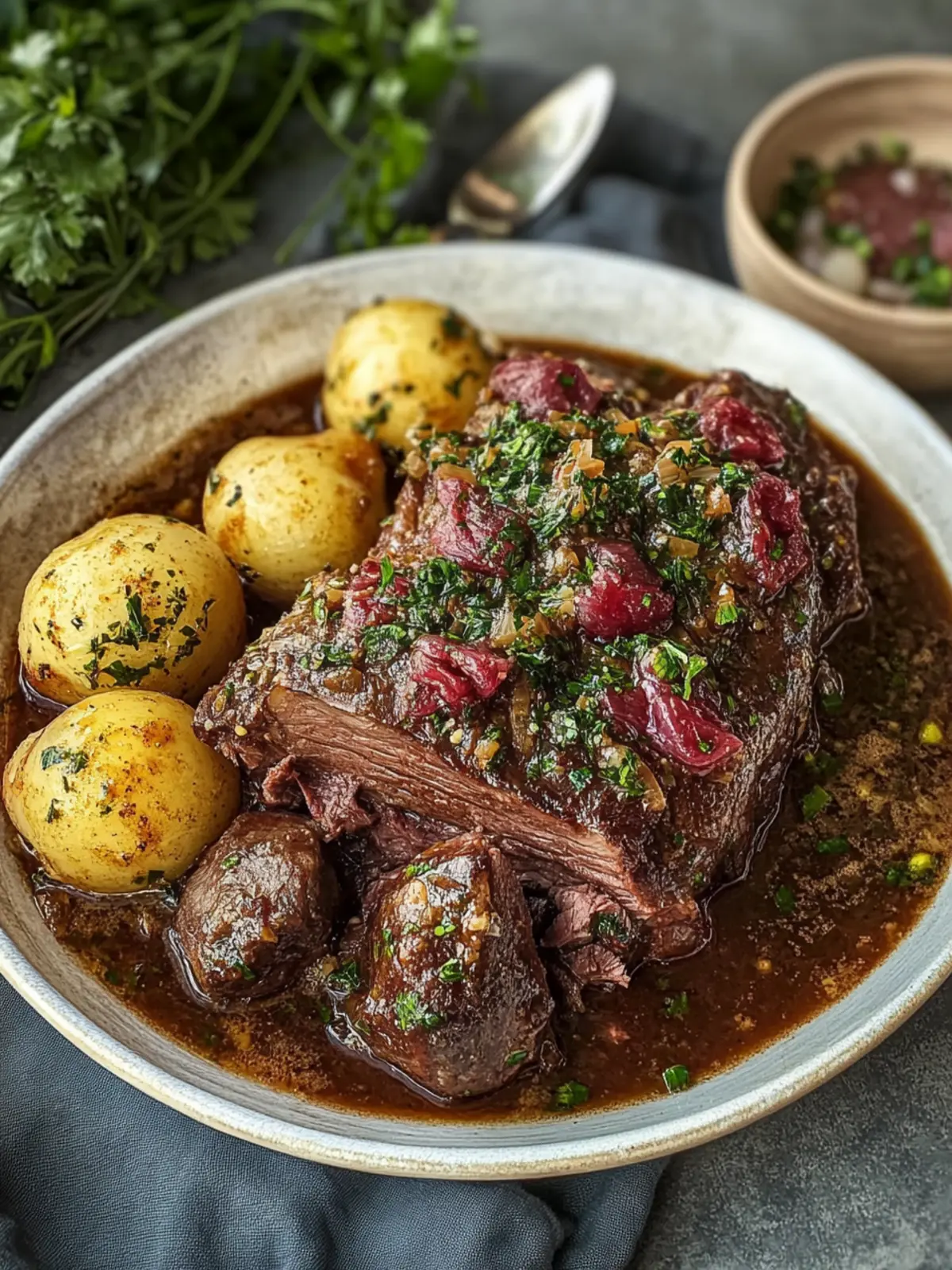 Rheinischer Sauerbraten mit Rosinen: Traditioneller Genuss für die Familie 5 Rheinischer Sauerbraten mit Rosine
