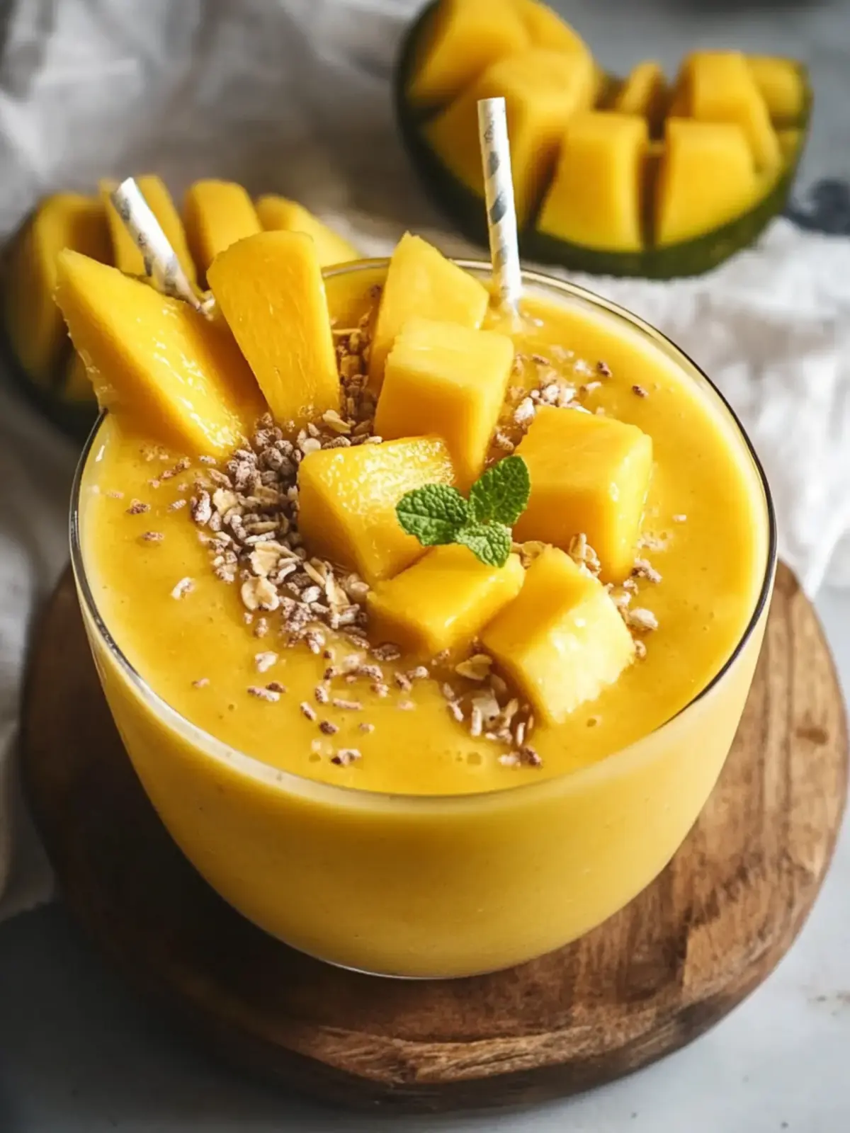 Mango-Ananas-Smoothie-Schüssel für den perfekten Start in den Tag 5 Mango-Ananas-Smoothie-Schüssel
