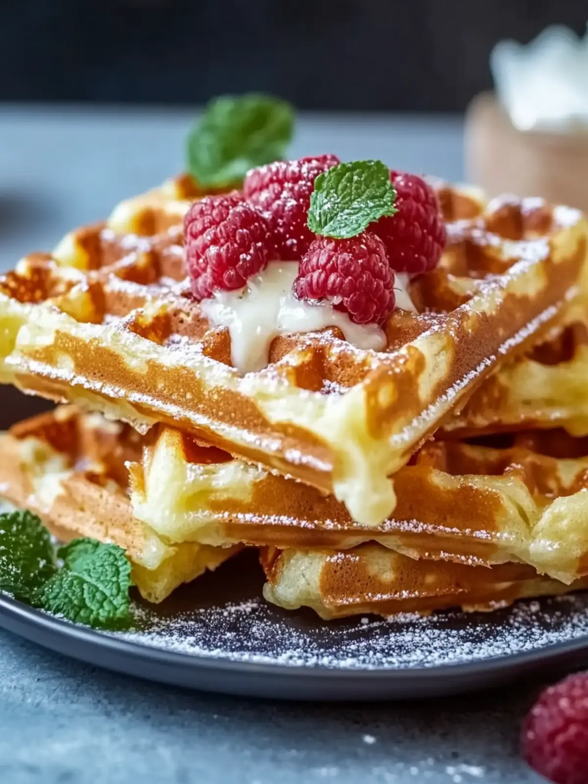 Crispy salzige Waffeln mit Schinken und Käse für dein Brunch-Glück 2 Crispy salzige Waffeln mit Schinken und Käse