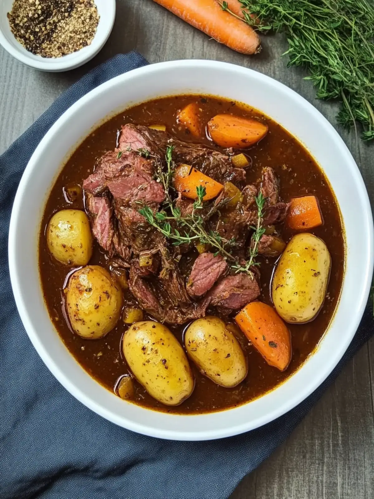 Herzhaftes Rindfleisch-Eintopf mit Kartoffeln und Karotten 2 Eintopf mit Rindfleisch, Kartoffeln und Karotten