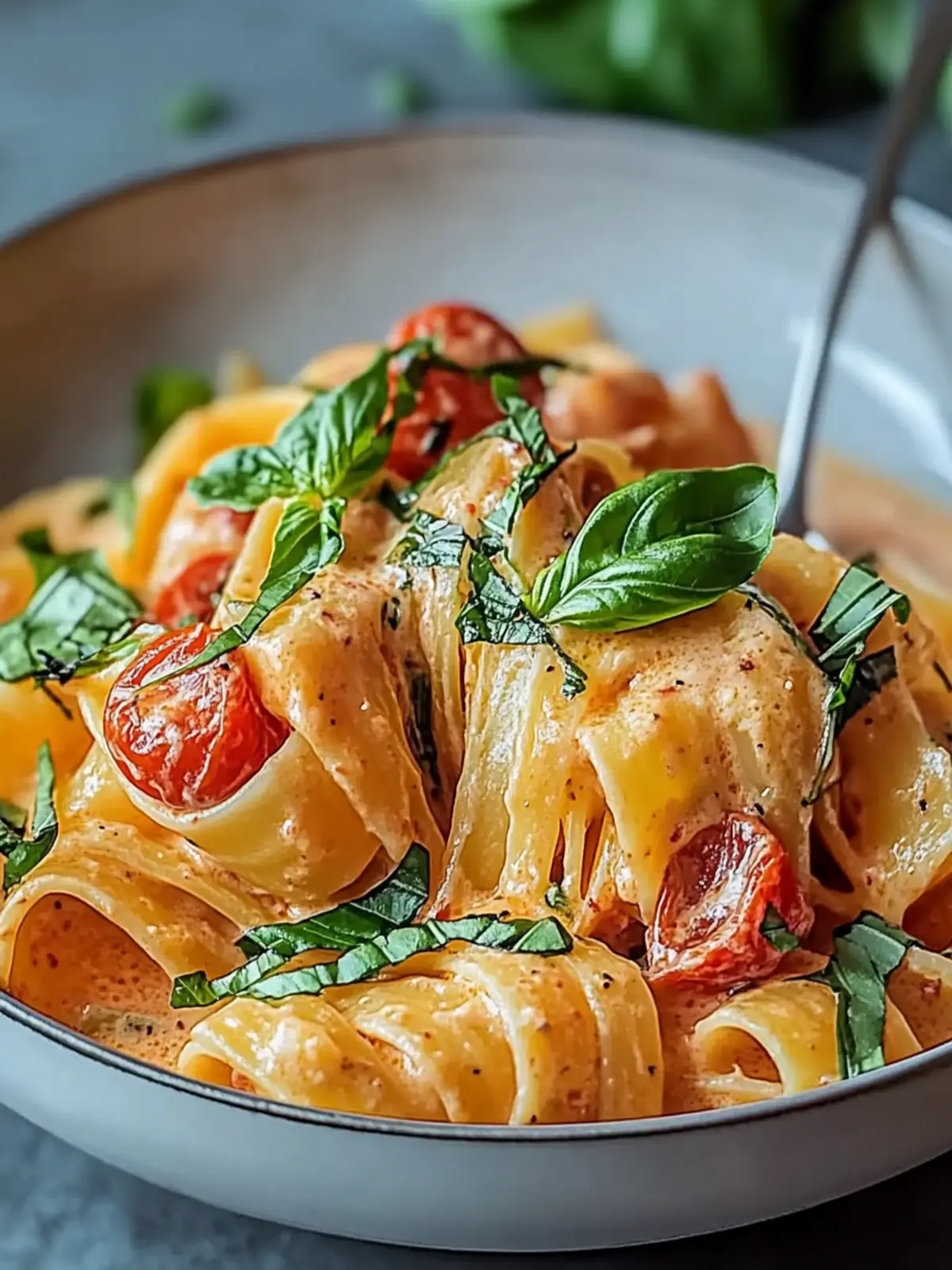 Cremige Tomaten-Knoblauch-Pasta für schnelles Wohlfühlessen 3 Cremige Tomaten-Knoblauch-Pasta