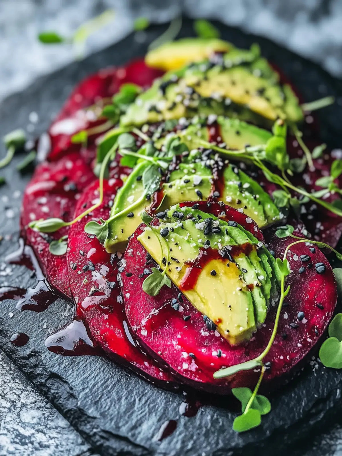 Rote-Bete-Carpaccio auf Avocado-Creme – Gesund und lecker genießen 5 Rote-Bete-Carpaccio auf Avocado-Creme