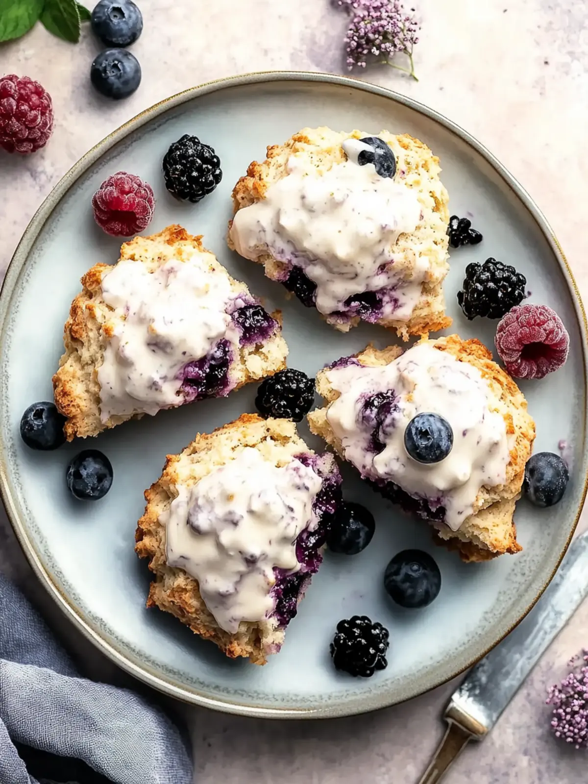 Vegane Blaubeer-Scones: Schnelles Frühstück für Genießer 3 Vegane Blaubeer-Scones