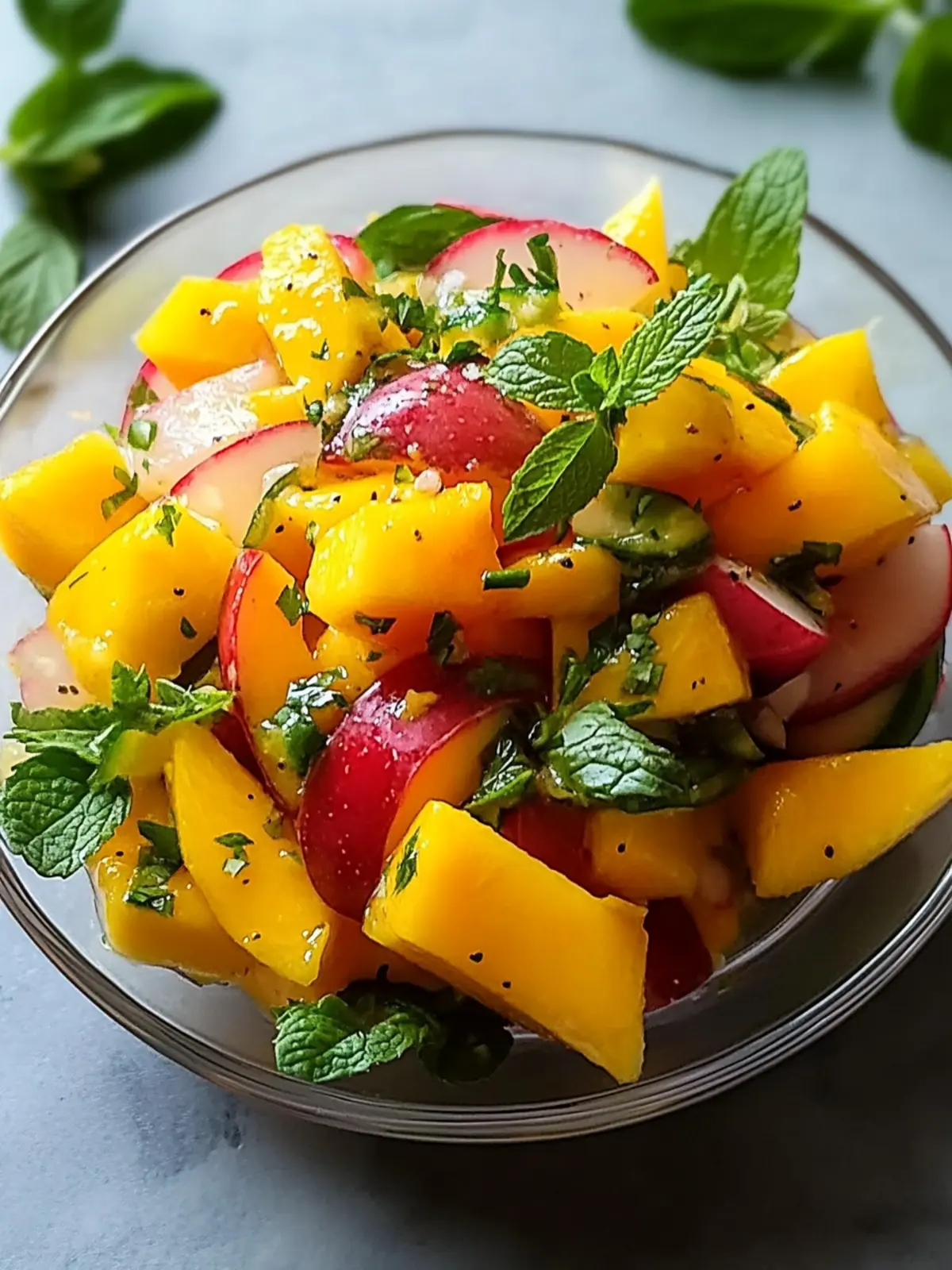 Erfrischender Mangosalat mit limoniger Dressing Magie 2 Erfrischender Mangosalat