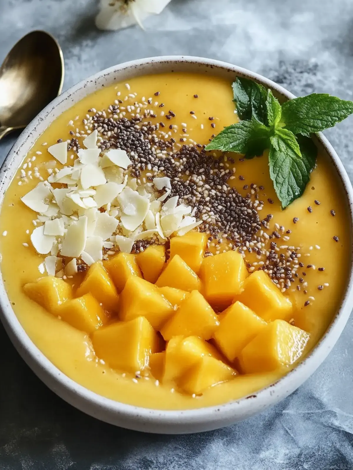 Mango-Ananas-Smoothie-Schüssel: Tropical Genuss zum Wohlfühlen 2 Mango Ananas Smoothie Schüssel