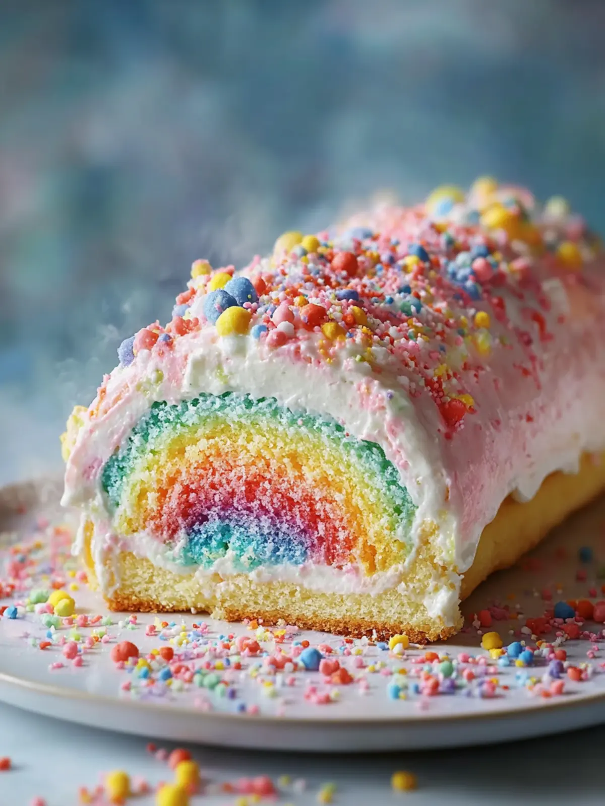 Regenbogensprinkle Rollkuchen: Bunte Freude für jeden Anlass 5 Regenbogensprinkle Rollkuchen