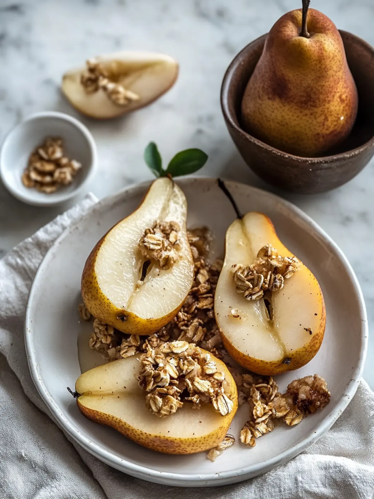 Baked Pears with Oats – Gesund und Köstlich für dein Frühstück 5 Baked pears with oats