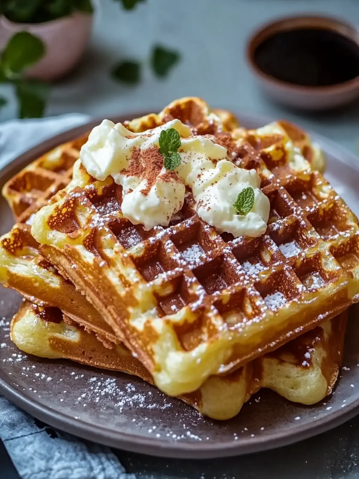 Crispy salzige Waffeln mit Schinken und Käse für dein Brunch-Glück 4 Crispy salzige Waffeln mit Schinken und Käse