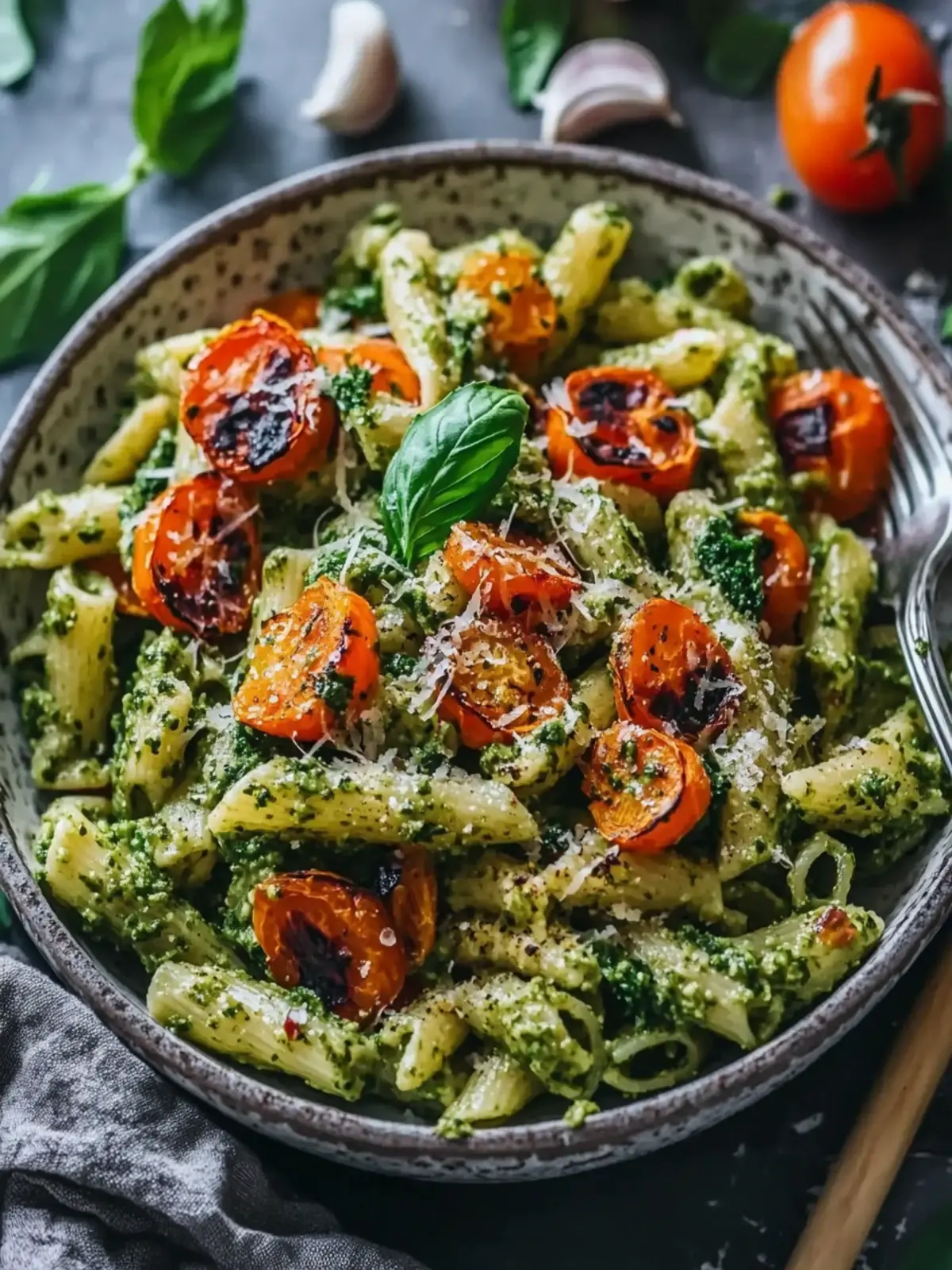 Brokkoli-Pesto-Pasta mit geröstetem Gemüse für schnelle Genussmomente 5 Brokkoli-Pesto-Pasta mit geröstetem Gemüse