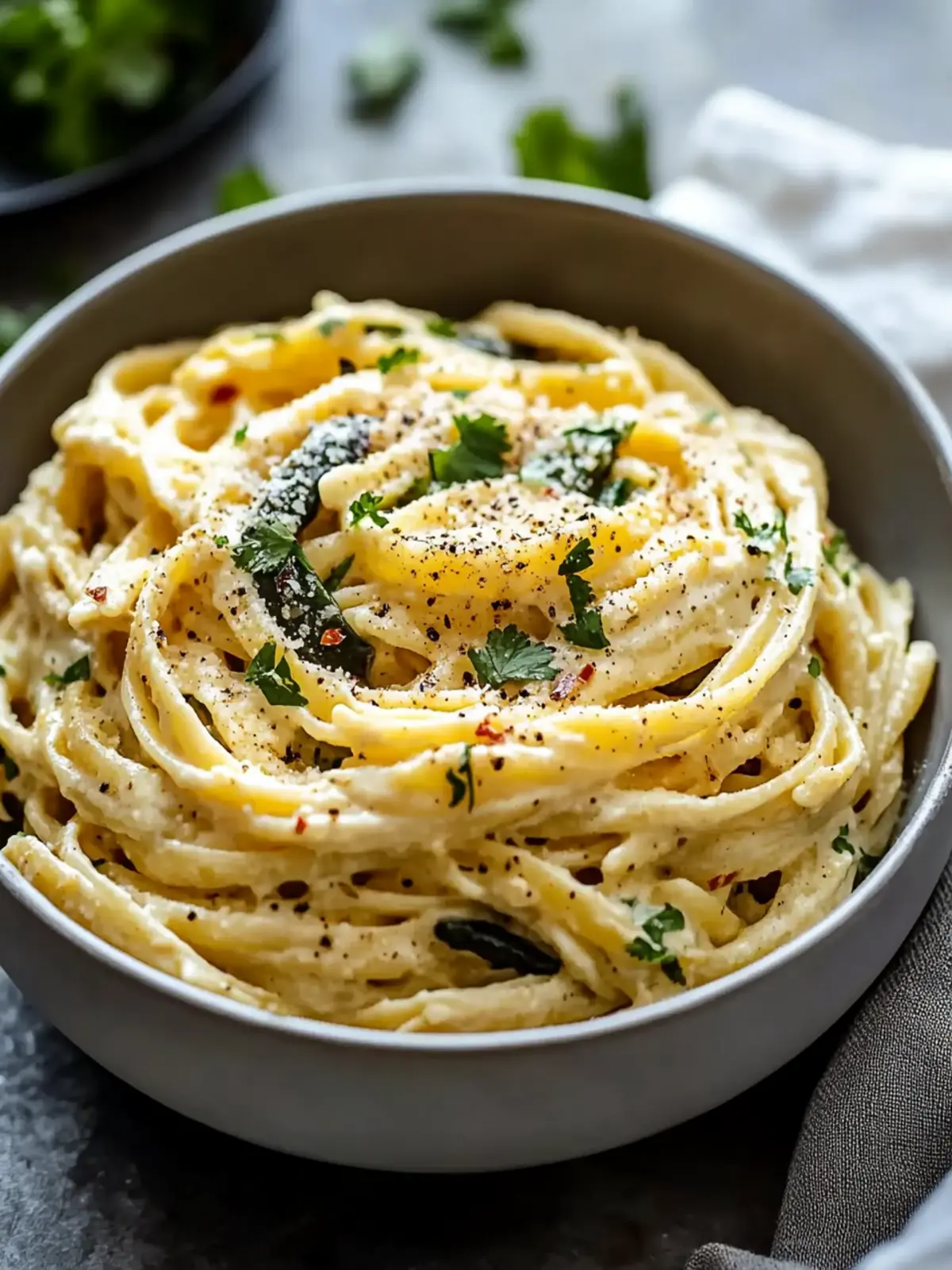 Cremige Pasta mit gerösteten Poblano-Paprikaschoten für Genießer 4 Creamy Pasta with Roasted Poblano Peppers