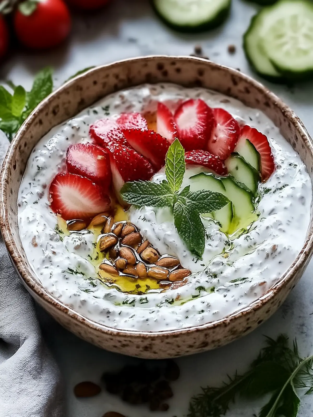 Erfrischender Joghurt-Gurken-Dip: Gesund in 10 Minuten! 3 Joghurt-Gurken-Dip