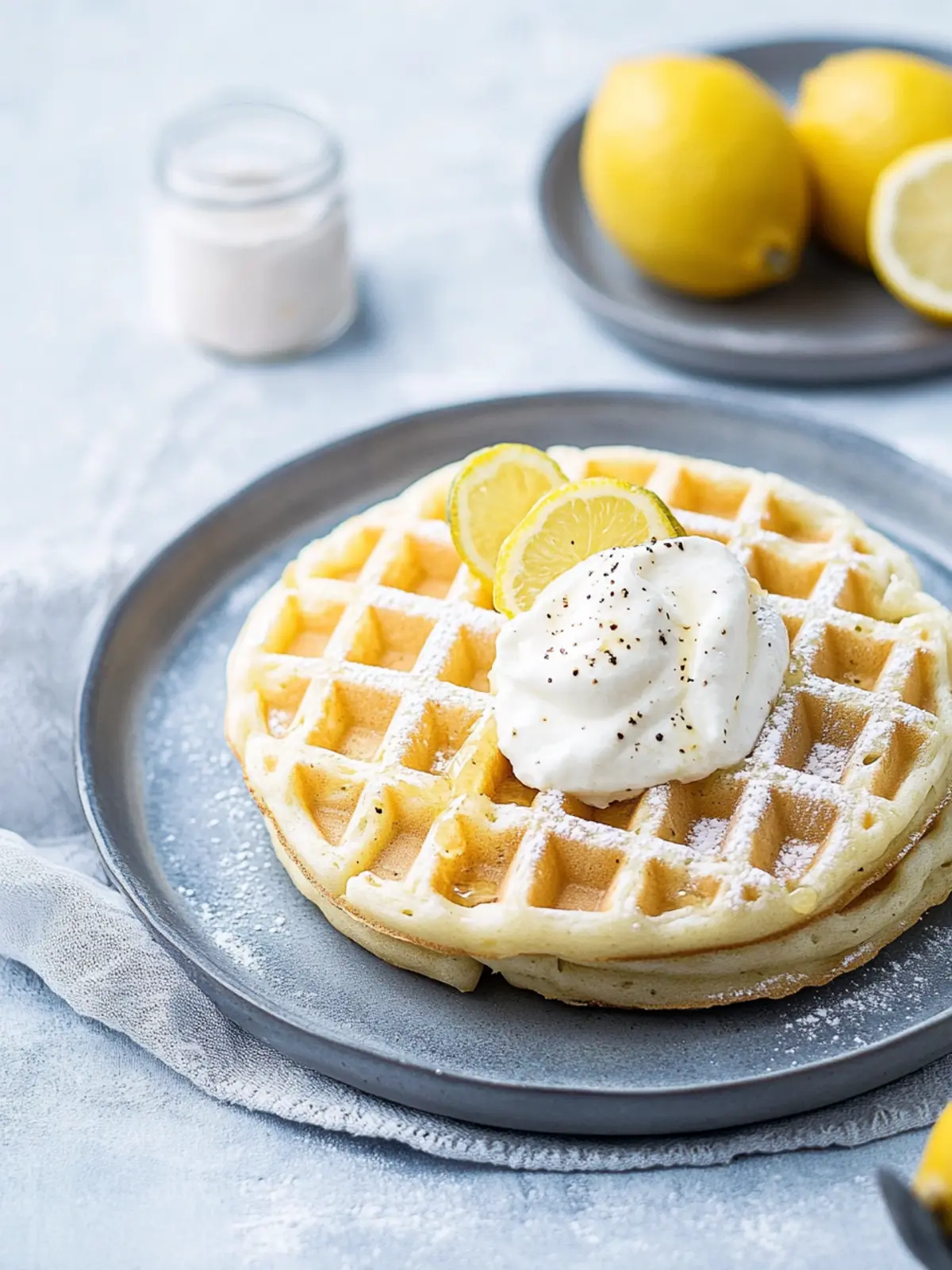 Zitronen-Mohnsamen-Waffeln: Der frische Brunch-Hit! 2 Zitronen-Mohnsamen-Waffeln