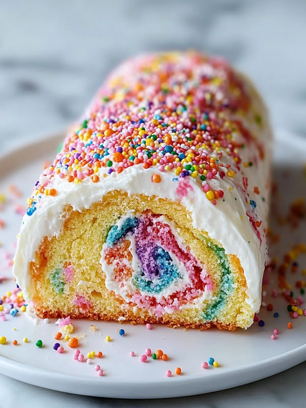 Regenbogensprinkle Rollkuchen: Bunte Freude für jeden Anlass 3 Regenbogensprinkle Rollkuchen