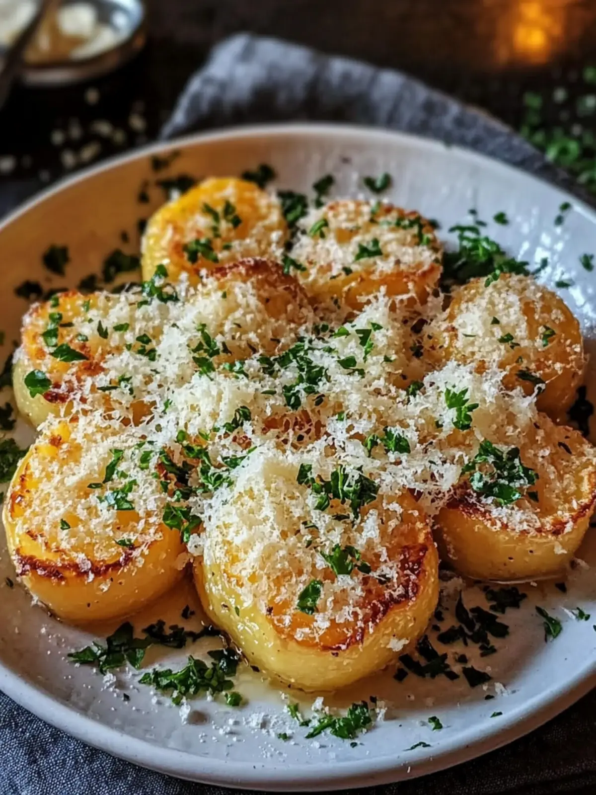 Knoblauchbutter zerdrückte Süßkartoffeln mit Parmesan Käse Freude 2 Knoblauchbutter zerdrückte Süßkartoffeln mit Parmesan Käse