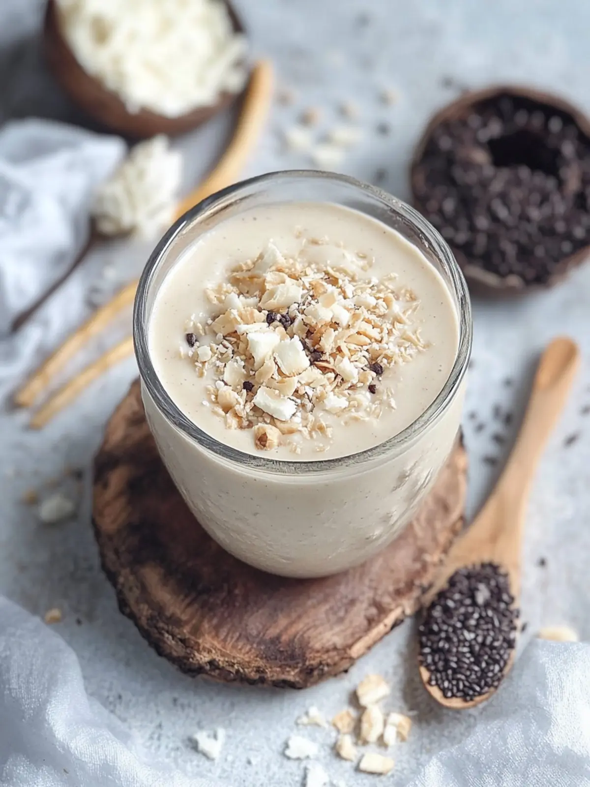 Verführerische Vanille Kokosnuss Smoothie Schüssel für jeden Tag 5 Vanille Kokosnuss Smoothie Schüssel