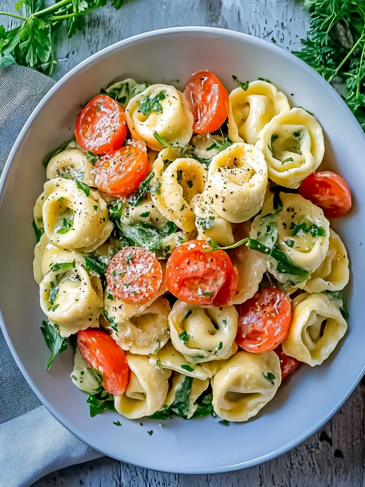 Heller und cremiger Tortellini-Nudelsalat mit frischem Gemüse 3 Heller und cremiger Tortellini-Nudelsalat Rezept