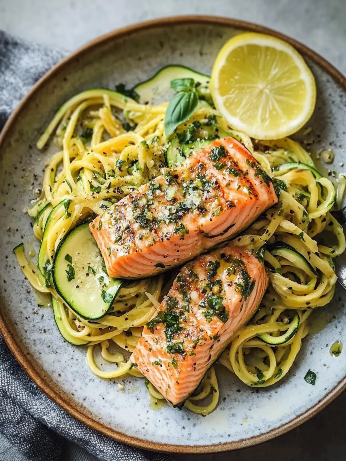 Kräuterlachs auf Zucchini-Nudeln – Gesund und blitzschnell! 3 Kräuterlachs auf Zucchini-Nudeln
