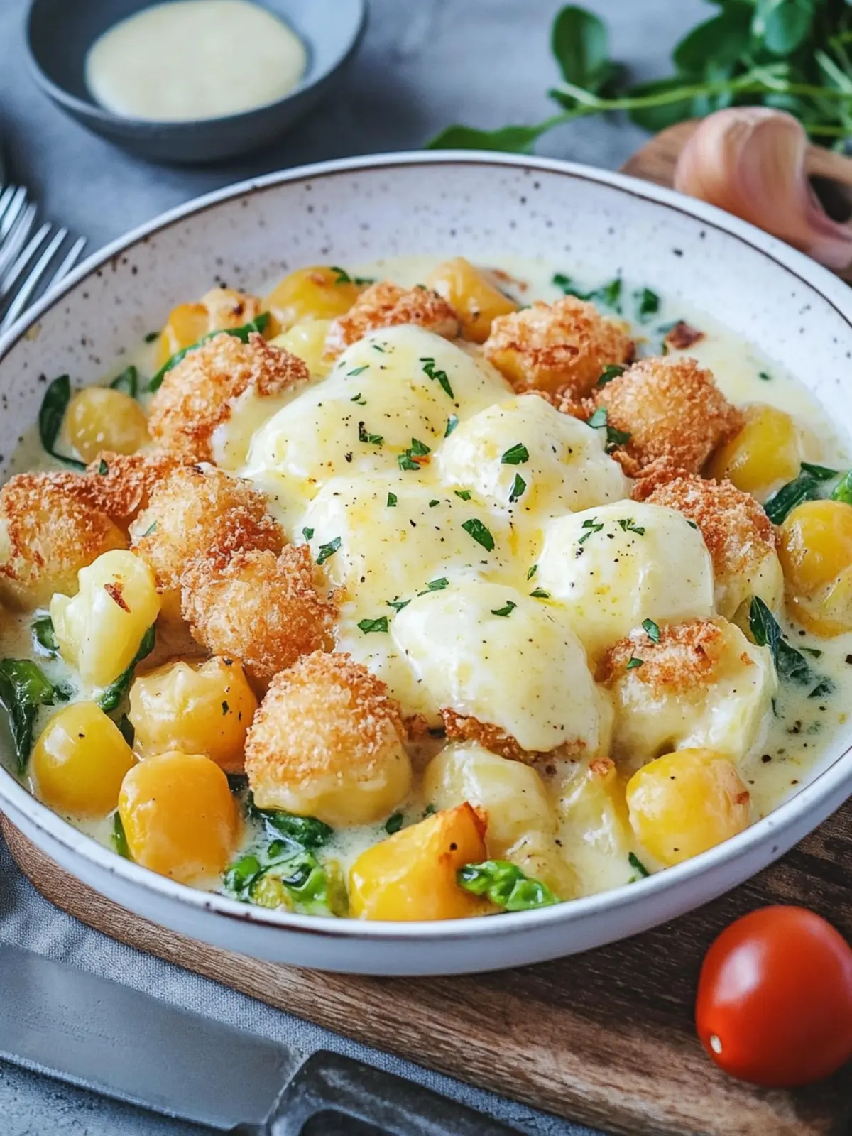 Teigtaschenauflauf mit Gemüse und Sauce Hollandaise leicht gemacht 5 Teigtaschenauflauf mit Gemüse und Sauce Hollandaise