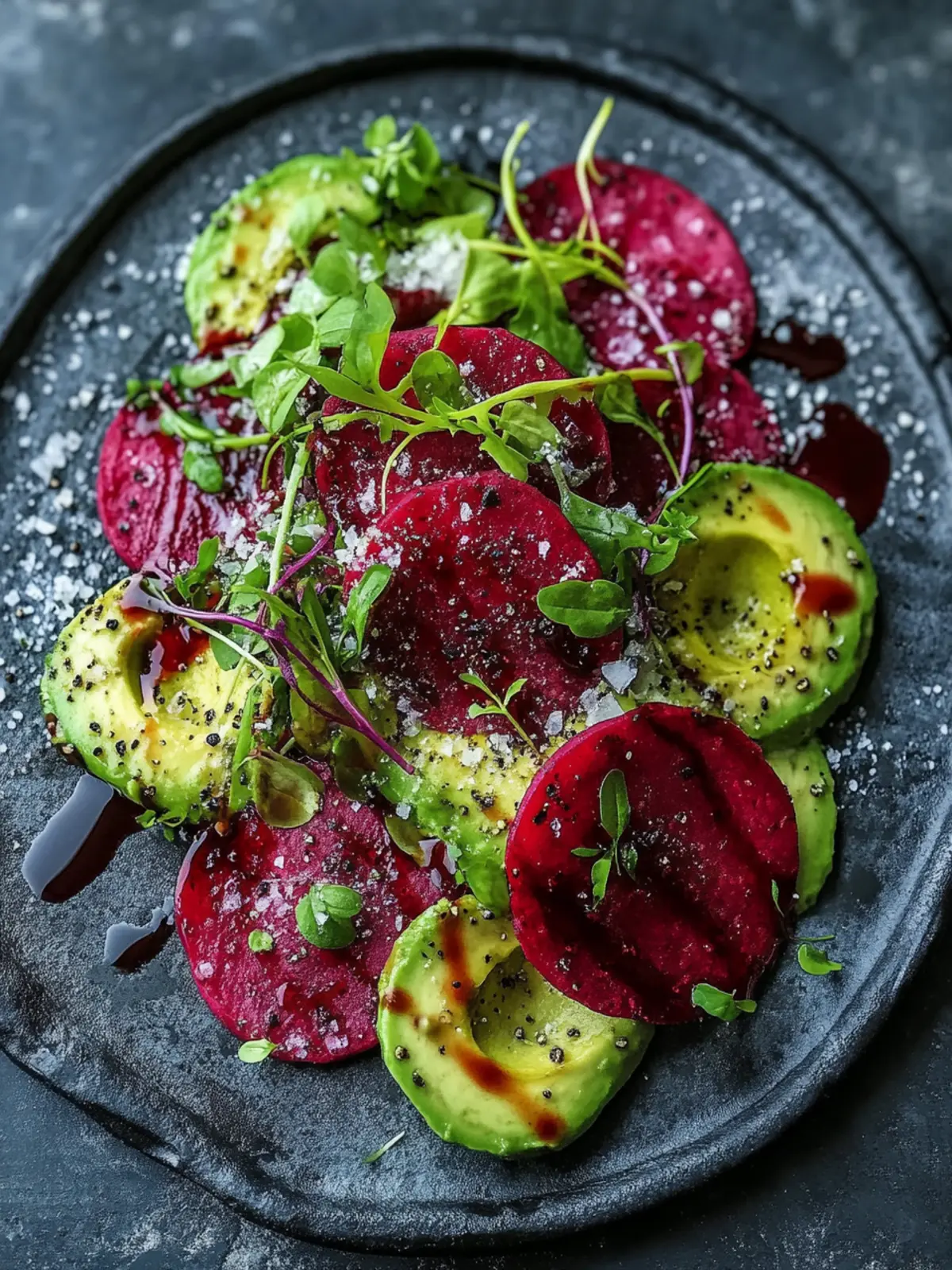 Rote-Bete-Carpaccio auf Avocado-Creme – Gesund und lecker genießen 3 Rote-Bete-Carpaccio auf Avocado-Creme