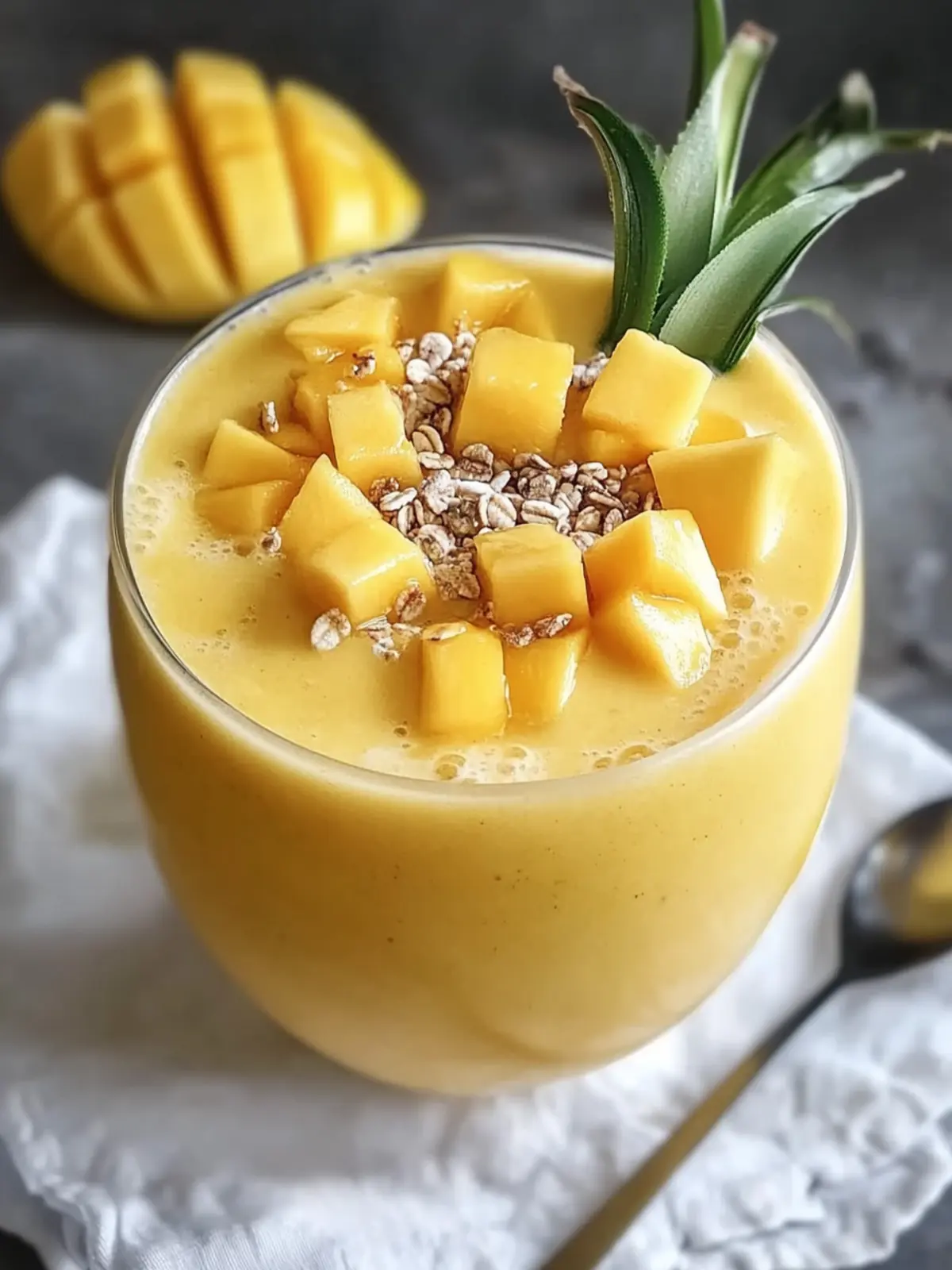 Mango-Ananas-Smoothie-Schüssel für den perfekten Start in den Tag 4 Mango-Ananas-Smoothie-Schüssel
